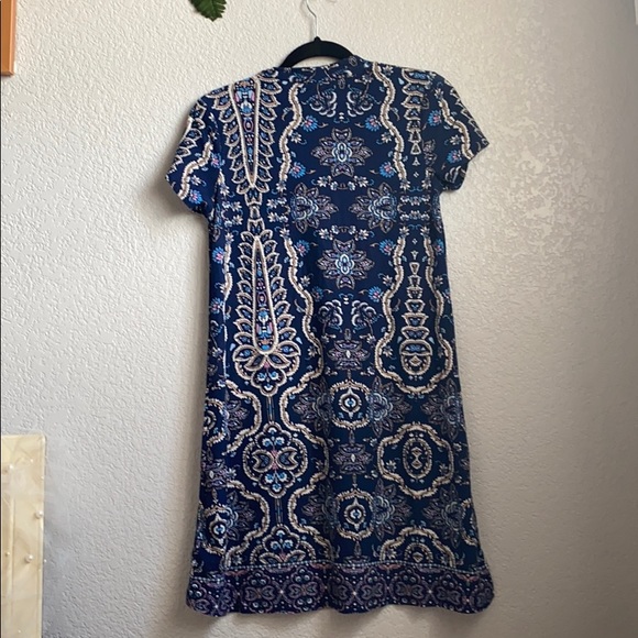 Blue patterned dress - Picture 2 of 4